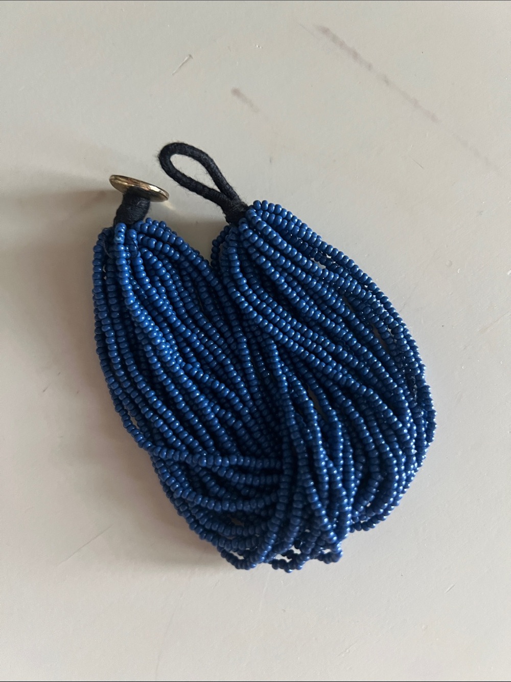 The Pioneer Woman Blue Seed Bead Tassel Bracelet